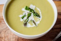 Creamy Spring Asparagus Soup with Lemon and Chives
