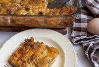 Classic Amish Breakfast Casserole Recipe with Eggs and Cheese