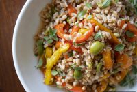Italian Farro Salad with Roasted Bell Peppers