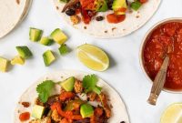 One-Pan Vegan Tofu Fajitas with Peppers and Onions