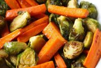 Garlic-Roasted Brussels Sprouts and Carrots Recipe