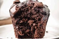 How to Make Bakery Style Double Chocolate Chip Muffins