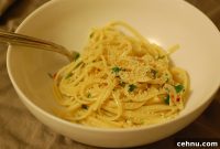 Pantry Vegan Pasta with Garlic, Chili and Crispy Breadcrumbs