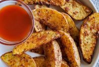 Air Fryer Garlic Parmesan Potato Wedges