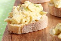 Deviled Egg Bruschetta Recipe: Creamy Topping on Crispy Bread