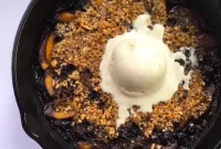 Peach Berry Skillet Crisp