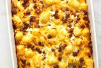 Cheesy Sausage and Tater Tot Breakfast Casserole Recipe