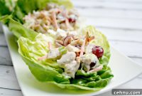 Soy Citrus Chicken Salad in Crisp Lettuce Wraps