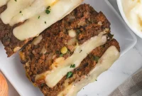 Philly Cheesesteak Meatloaf Recipe with Peppers and Provolone