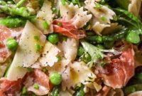 Spring Pasta Salad with Prosciutto and Honey-Lemon Dressing