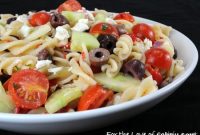 Mediterranean Pasta Salad with Feta and Olives