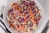 Crisp, Creamy Homemade Coleslaw Recipe