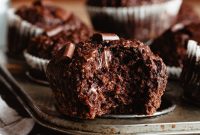 Whole Wheat Chocolate Zucchini Muffins