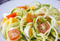 Zucchini Noodle Salad with Soft-Boiled Eggs