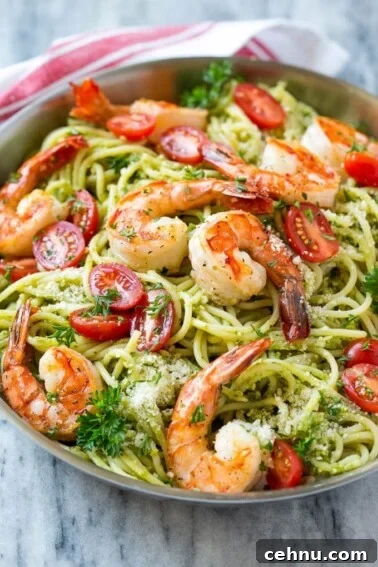 Shrimp Pesto Pasta