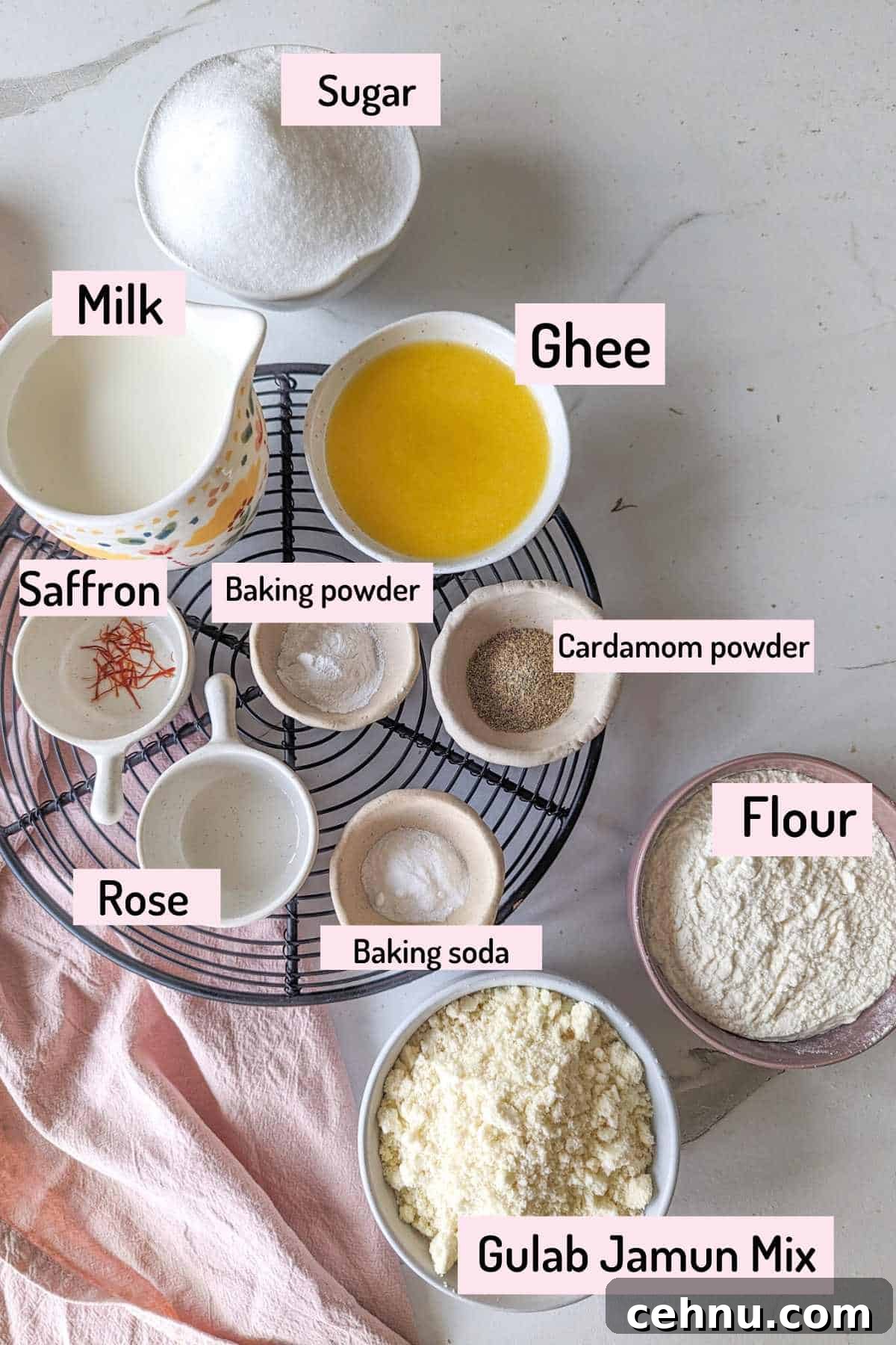 ingredients needed to make the tea time cake
