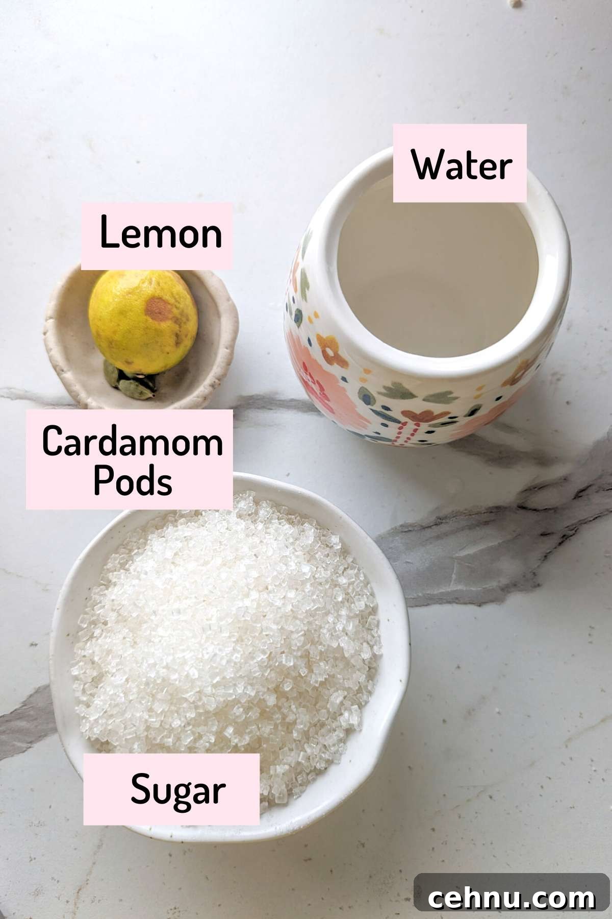 ingredients needed to make the sugar syrup
