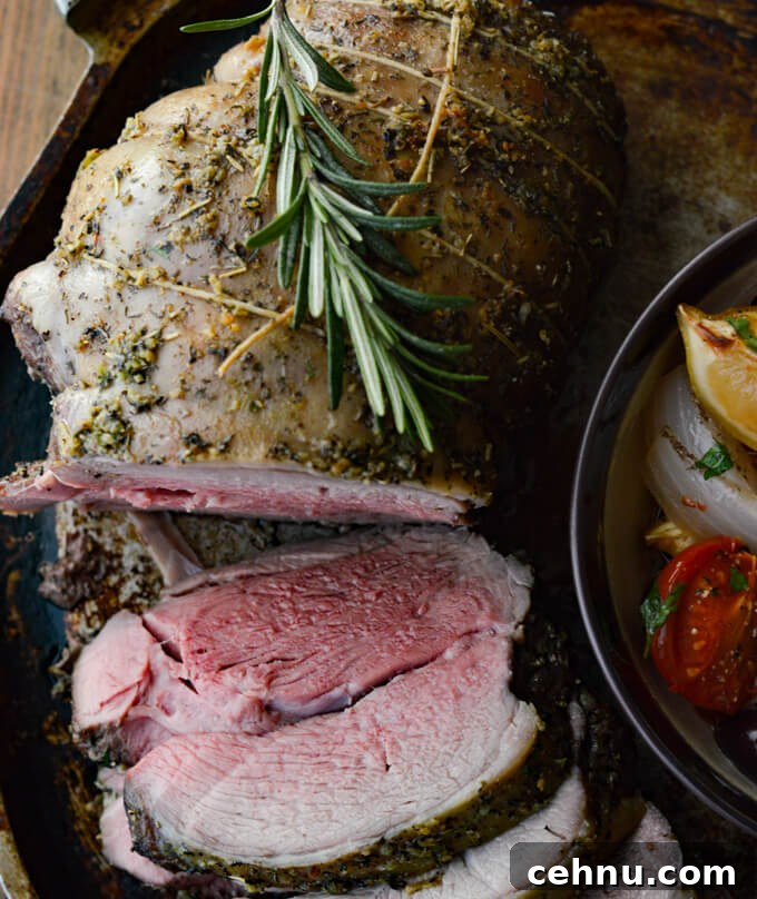 9 Elegant Christmas Dinner Main Course Recipes 3 Roasted Leg of Lamb with Tomatoes and Kalamata Olives
