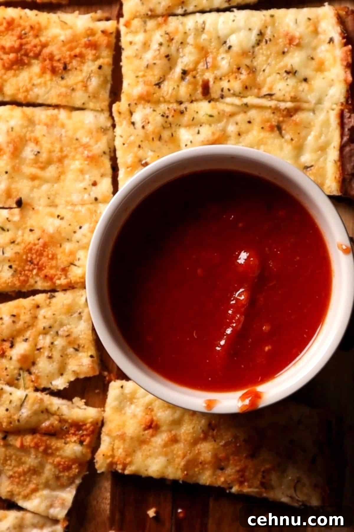 cheesy cottage cheese breadsticks