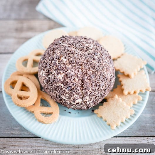 No-Bake Low-Carb Chocolate Chip Cheeseball 19 Chocolate Chip Cheese Ball | Low-Carb, So Simple