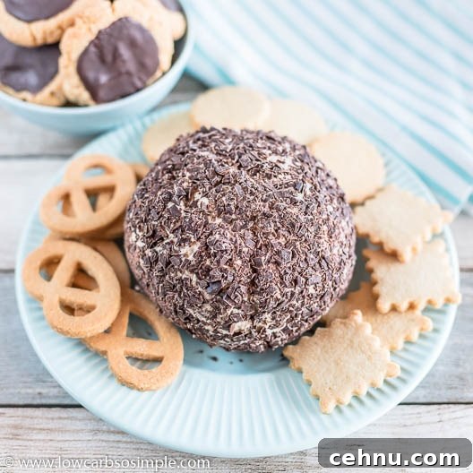 No-Bake Low-Carb Chocolate Chip Cheeseball 23 Chocolate Chip Cheese Ball | Low-Carb, So Simple