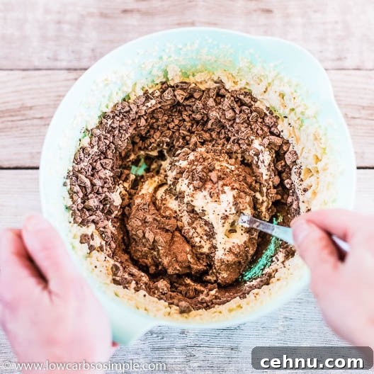 No-Bake Low-Carb Chocolate Chip Cheeseball 10 Mixing | Low-Carb, So Simple