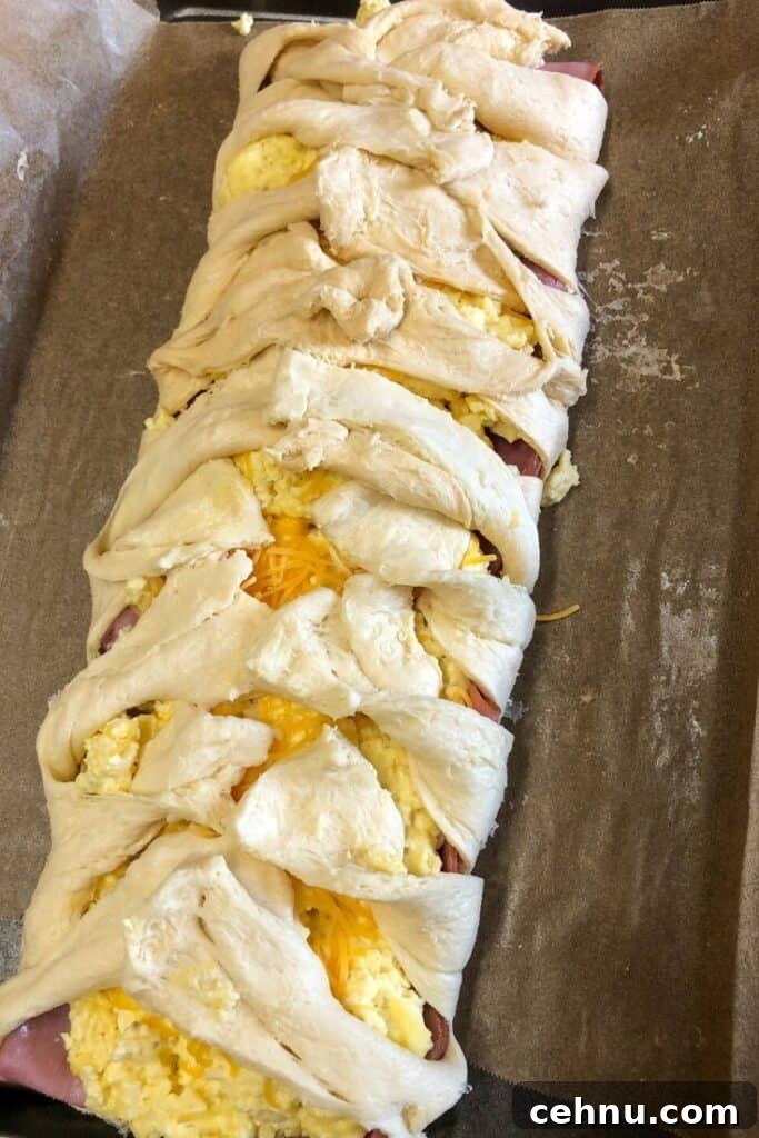 Ham, Egg and Cheese Breakfast Braid Recipe 4 breakfast braid