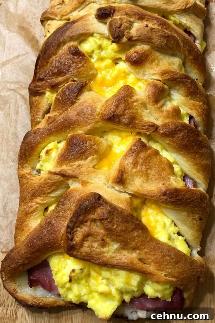 Ham, Egg and Cheese Breakfast Braid Recipe 6 breakfast braid with ham and eggs