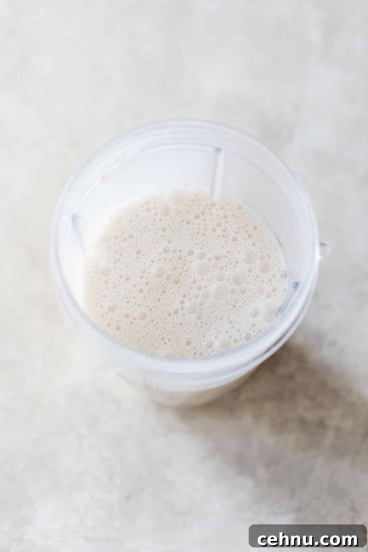 milk blended in a nutribullet blender