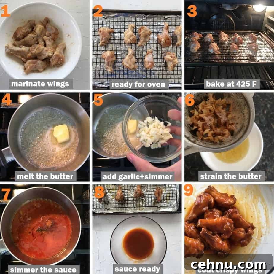 Crispy Spicy Garlic Wings Recipe 9 Step by step method of making crispy baked spicy garlic wings