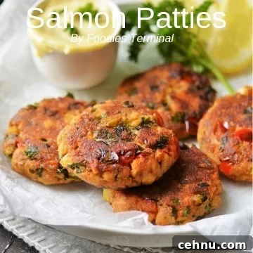Crispy Spicy Garlic Wings Recipe 12 Salmon patties stacked on a white plate