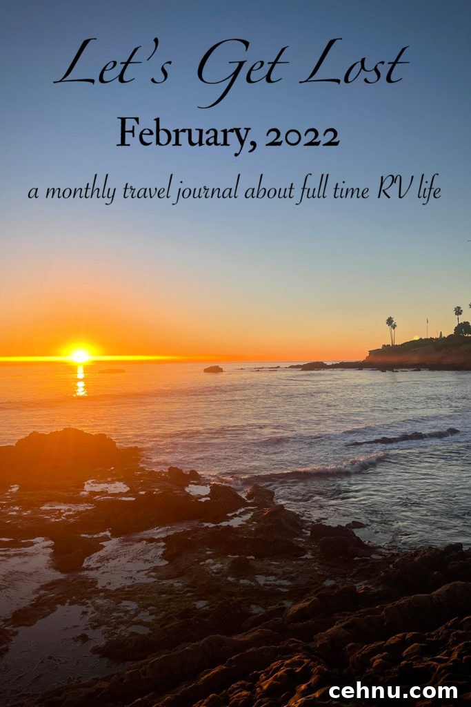 Lets Get Lost February 2022 Travel Inspiration 2 The sunset off the coast of Laguna Beach in California.