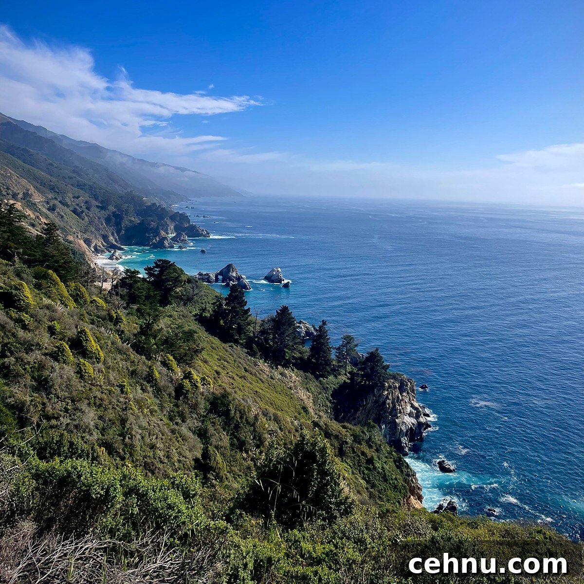 Lets Get Lost February 2022 Travel Inspiration 13 Looking out over the ocean from the California coast near Big Sur.