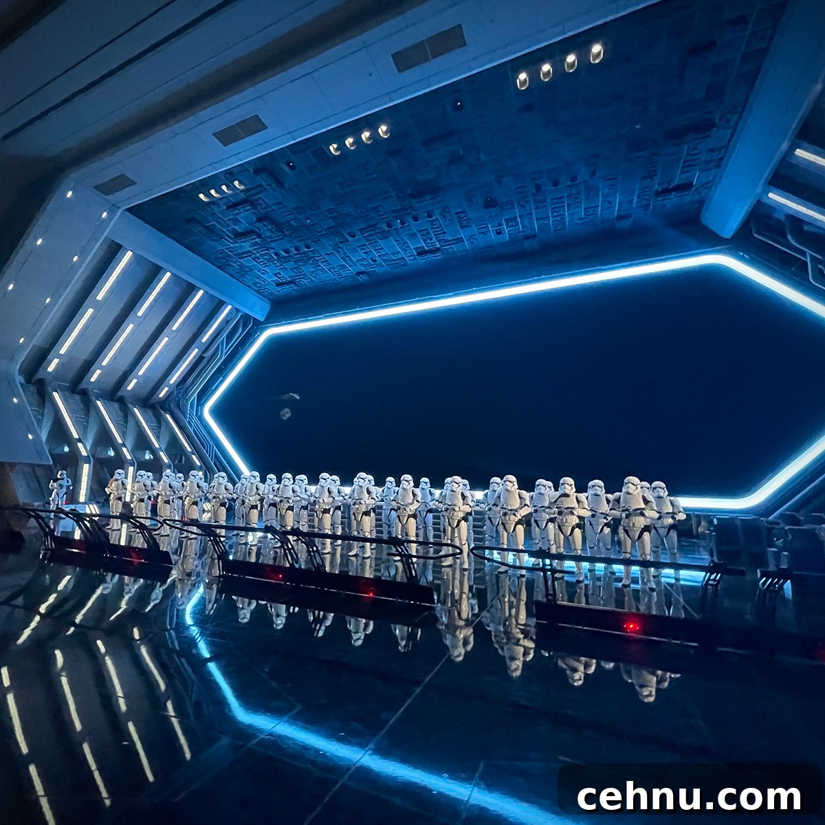 Lets Get Lost February 2022 Travel Inspiration 25 An inside view of one of the Star Wars rides in Disneyland, California.