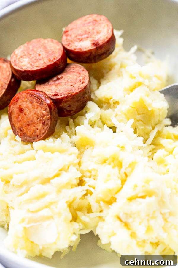 Instant Pot sauerkraut potatoes with smoked sausage