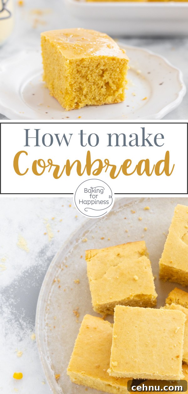 Lightning fast cornbread recipe without yeast that tastes great as a kind of sweet corn cake or as an accompaniment to savory dishes.