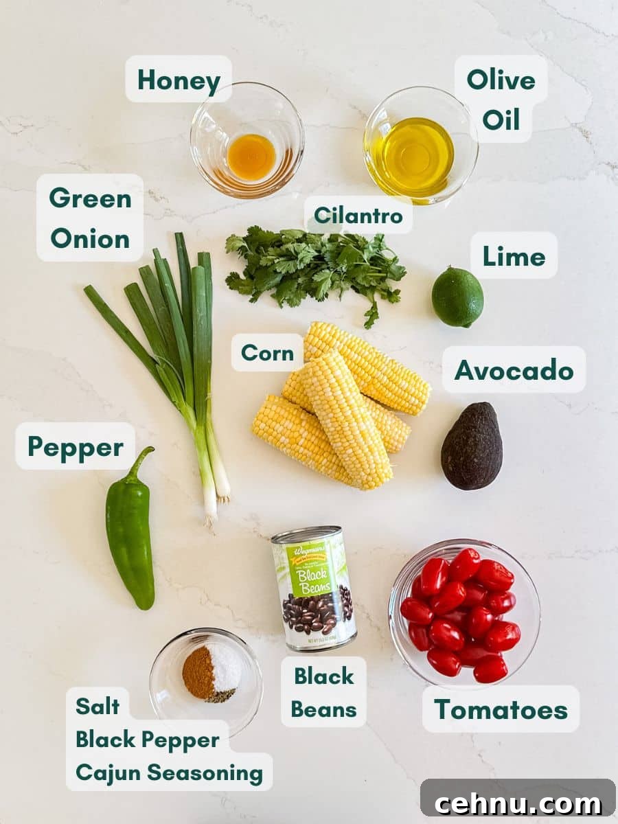 Labeled recipe ingredients in bowls.