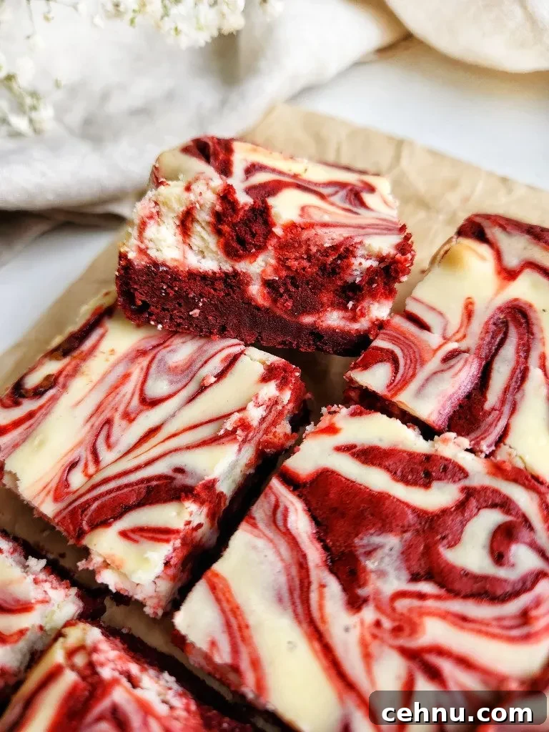 Red Velvet Cheesecake Brownies Recipe with Cream Cheese Swirl 10 Red Velvet Cheesecake Brownies