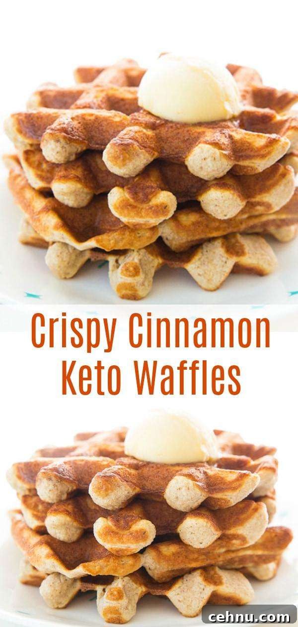 These Crispy Sweet Cinnamon Keto Waffles are perfect for waffles lovers that are on a low carb diet.