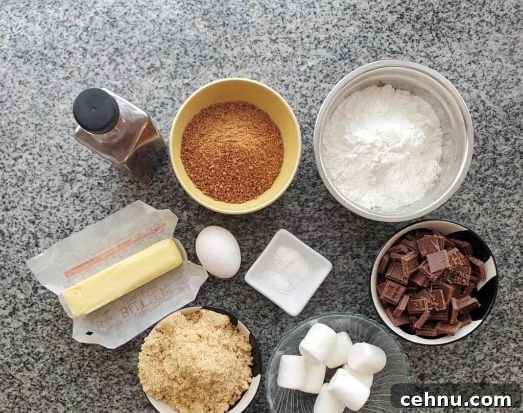 Chewy Gluten Free Smores Cookies Recipe 3 ingredients needed for cookies