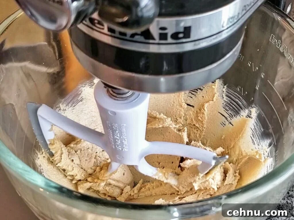 Chewy Gluten Free Smores Cookies Recipe 4 mixing wet ingredients together in glass stand mixer bowl.