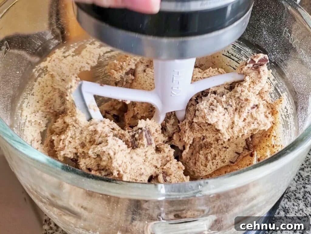 Chewy Gluten Free Smores Cookies Recipe 7 chocolate pieces added to cookie dough and fully mixed.
