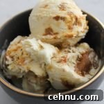 Salted caramel ice cream in a loaf pan