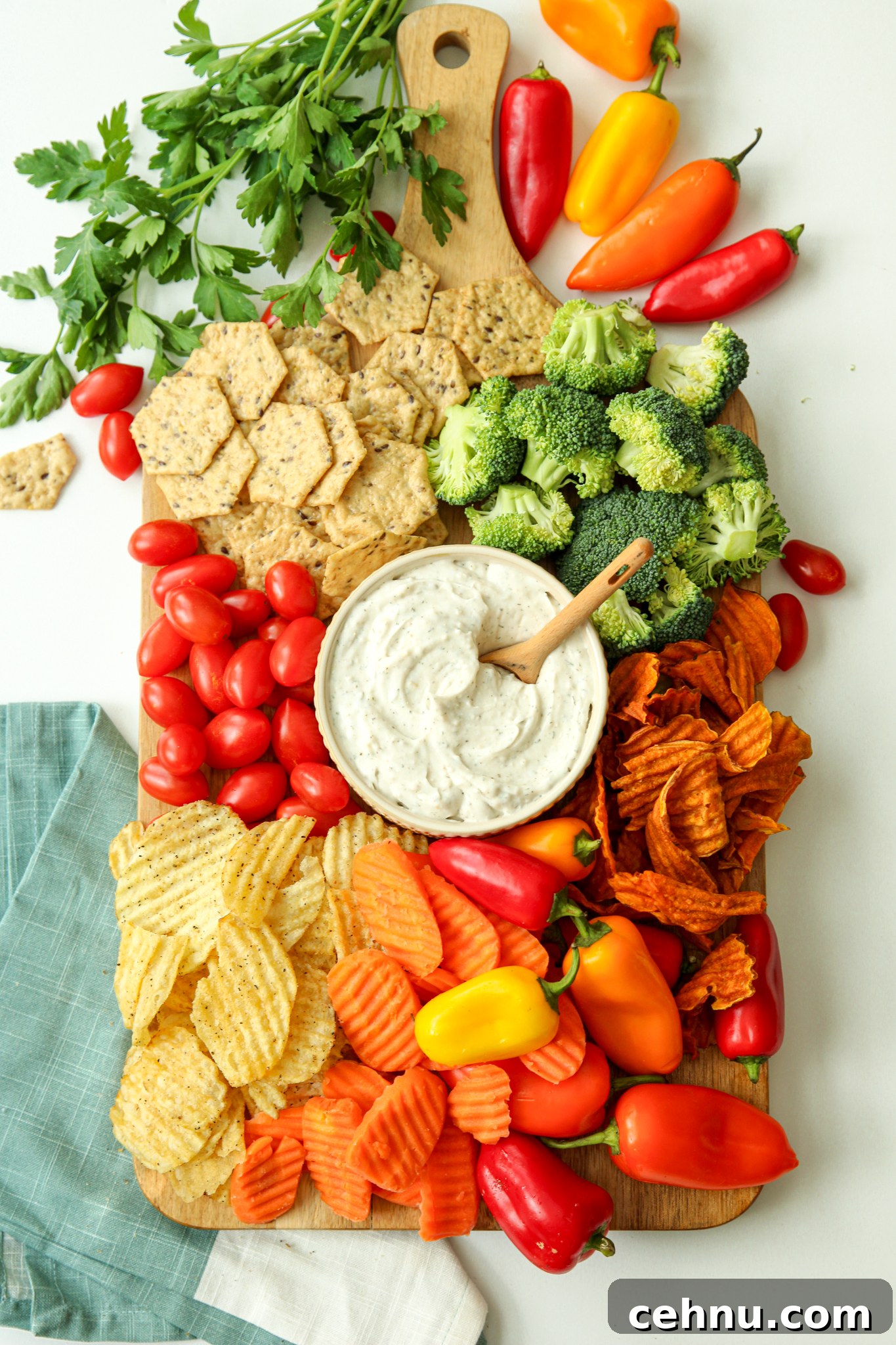 Bowl of Dairy-free Ranch Dip ready to serve
