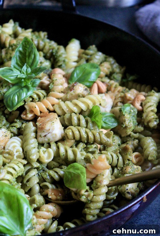 easy pesto pasta with chicken