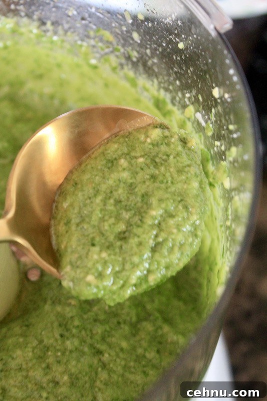 pulse until bright green and almost creamy looking