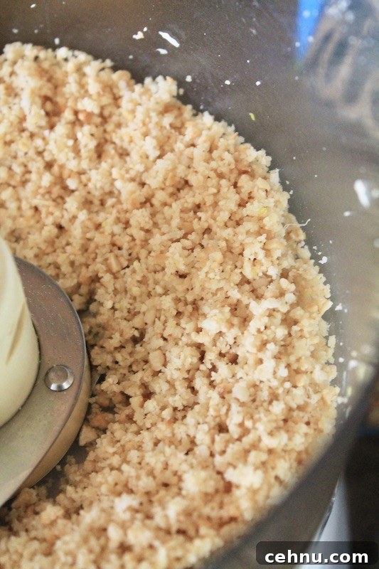 crushed cashew and parmesan