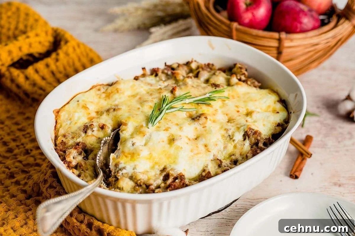 17. Apple Gouda and Sausage Breakfast Casserole