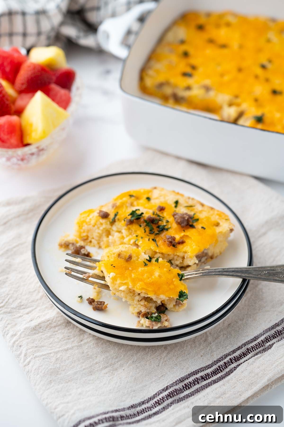 19. Sausage and Cheese Grits Casserole