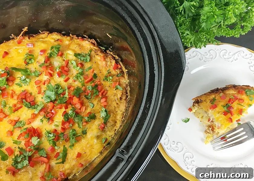 2. Slow Cooker Southwestern Breakfast Casserole